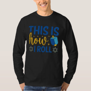 Dit Is Hoe Ik Hanukkah Draai Dreidel Chanukah Jood T-shirt