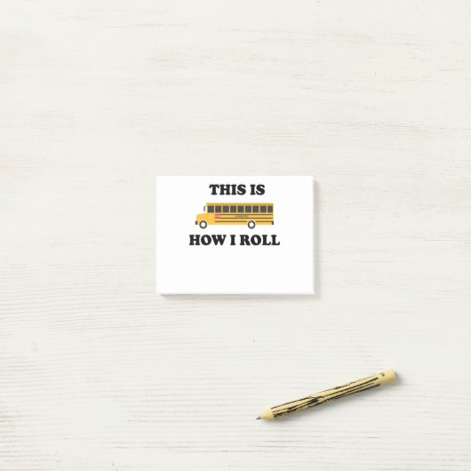 Dit is hoe ik het schoolbuskaartencitaat van de Lu Post-it® Notes (Op bureau)