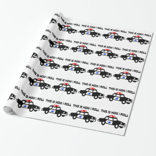 Dit is hoe ik in een cop auto rolt cadeaupapier