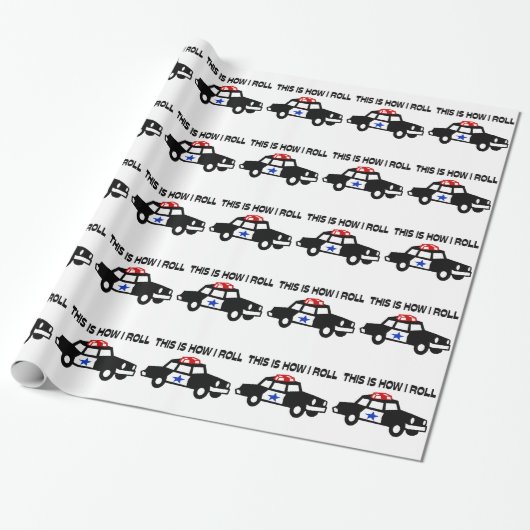 Dit is hoe ik in een cop auto rolt cadeaupapier (Uitgerold)