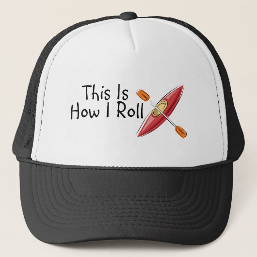Dit is hoe ik Kayak moet rollen Trucker Pet (Voorkant)