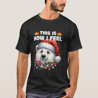 Dit is hoe ik me voel Funny Polar Beer Christmas L T-shirt