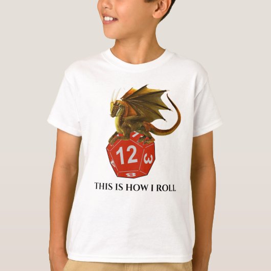 Dit is hoe ik met Dragon Dice gooi T-shirt (Voorkant)