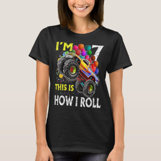 Dit is hoe ik Monster Truck 7th Birthda T-shirt