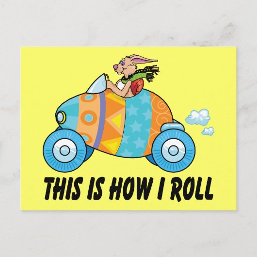 Dit is hoe ik paashaas rol feestdagenkaart (Voorkant)