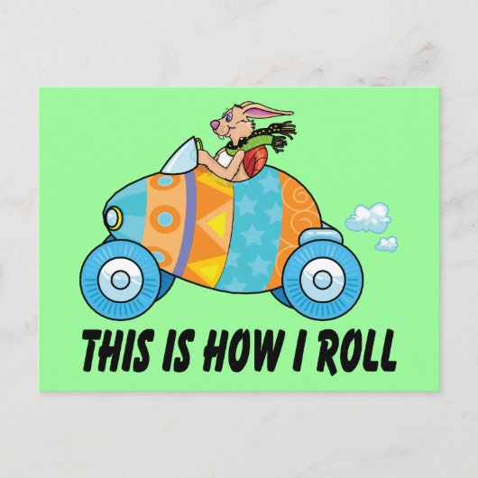 Dit is hoe ik paashaas rol feestdagenkaart (Voorkant)