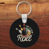 Dit is hoe ik Retro Bowling Bowler Fun Cadeft Sleutelhanger (Voorkant)