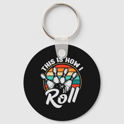 Dit Is Hoe Ik Retro Bowling Rol 60s 70s Bowler Fu Sleutelhanger (Voorkant)