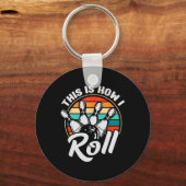 Dit Is Hoe Ik Retro Bowling Rol 60s 70s Bowler Fu Sleutelhanger (Voorkant)
