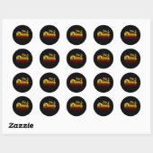 Dit is hoe ik Retro Disk Golf denk Ronde Sticker (Vel)
