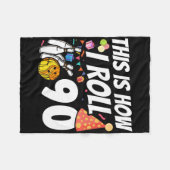 Dit Is Hoe Ik Rol 90 Bowling 90ste Verjaardag Fleece Deken (Voorkant (Horizontaal))
