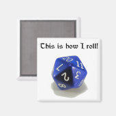 Dit is hoe ik rol (d20) magneet (Voorkant / Achterkant)