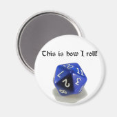 Dit is hoe ik rol (d20) magneet (Voorkant / Achterkant)
