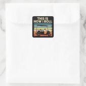Dit Is Hoe Ik Rol Funny Golfkar Golfer Golfen Vierkante Sticker (Tas)