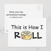 Dit is hoe ik rol gepersonaliseerde kaneelrolbrood briefkaart (Voorkant / Achterkant)