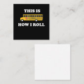 Dit is hoe ik rol Grappige schoolbuschauffeur Notitiekaartje (Voorkant / Achterkant)