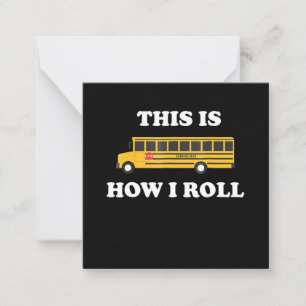 Dit Is Hoe Ik Rol Grappige Schoolbuschauffeur Notitiekaartje