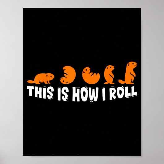 Dit Is Hoe Ik Rol Groundhog Schattige Groundhog Da Poster (Voorkant)