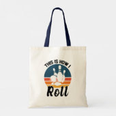 Dit Is Hoe Ik Rol Retro Bowling Grapje Tote Bag (Achterkant)