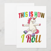 Dit is hoe ik rol - Roller Skating Eenhoorn Kaart (Voorkant / Achterkant)