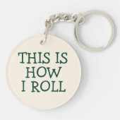 DIT IS HOE IK ROL Schattigee Bicycle Girl CUSTOM Sleutelhanger (Achterkant)