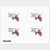Dit is hoe ik rol (Tricycle) Ovale Sticker (Vel)
