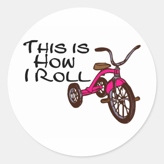 Dit is hoe ik rol (Tricycle) Ronde Sticker (Voorkant)