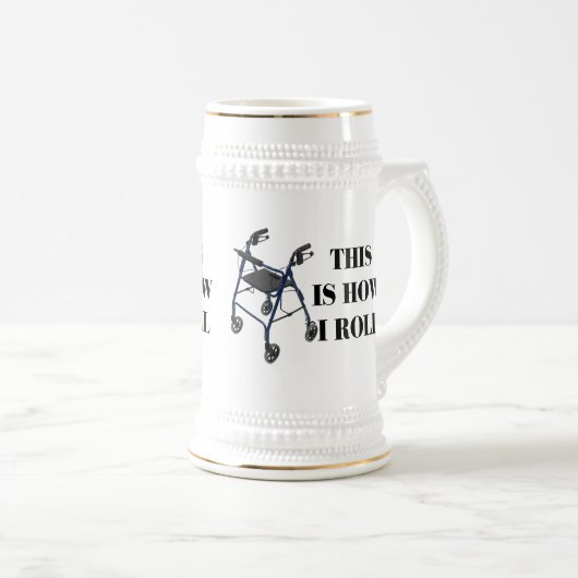 Dit is hoe ik Roll Walker moet rollen Bierpul (Voorkant rechts)