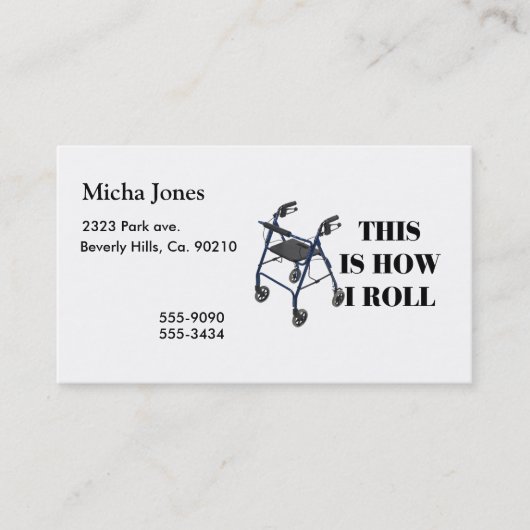 Dit is hoe ik Roll Walker moet rollen Visitekaartje (Voorkant)