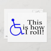 Dit is hoe ik rolstoel moet rollen briefkaart (Voorkant / Achterkant)