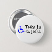 Dit is hoe ik rolstoel moet rollen ronde button 5,7 cm (Voorkant /achterkant)