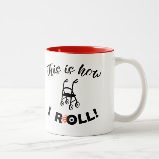 Dit is hoe ik rolt /"Als stof niet vliegt..." Tweekleurige Koffiemok (Rechts)