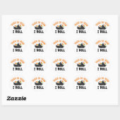 Dit is hoe ik rolt - Funny Sushi Ronde Sticker (Vel)