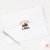 Dit is hoe ik rolt - Funny Sushi Ronde Sticker (Envelop)