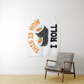 Dit is hoe ik rolt - Funny Sushi Wandkleed (In situ)