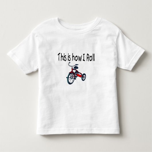Dit is hoe ik rolt (rode driewieler) kinder shirts (Voorkant)