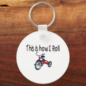 Dit is hoe ik rolt (rode driewieler) sleutelhanger (Voorkant)