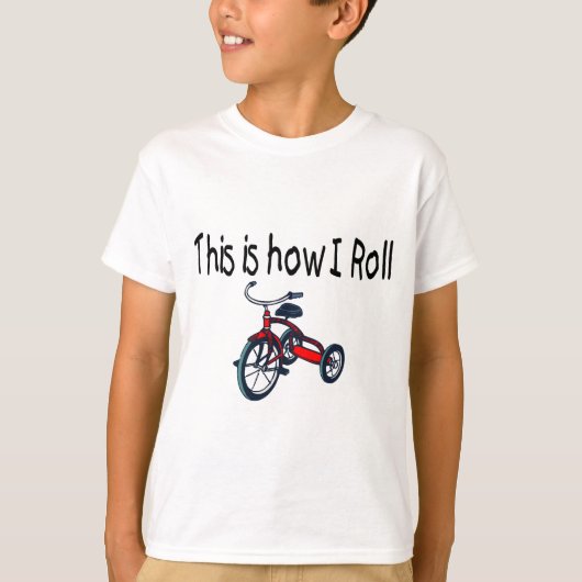 Dit is hoe ik rolt (rode driewieler) t-shirt (Voorkant)