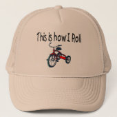 Dit is hoe ik rolt (rode driewieler) trucker pet (Voorkant)