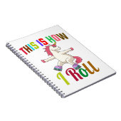 Dit is hoe ik rolt - Roller Skating Unicorn Notitieboek (Rechterzijde)