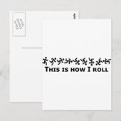 Dit is hoe ik rolt - Rolling Guy Briefkaart (Voorkant / Achterkant)