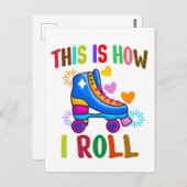 Dit is hoe ik rolt - rolschaatsen briefkaart (Voorkant / Achterkant)