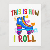 Dit is hoe ik rolt - rolschaatsen briefkaart (Voorkant)