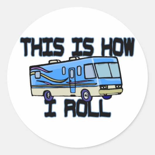 Dit is hoe ik RV moet rollen Ronde Sticker (Voorkant)