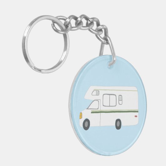 DIT IS HOE IK RV Motorhome Camping CUSTOM ROLL Sleutelhanger (Voorkant Links)