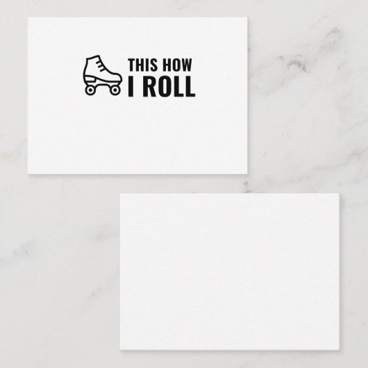 DIT IS HOE IK SCHAATS ROLLER VERKROL VISITEKAARTJE (Voorkant / Achterkant)