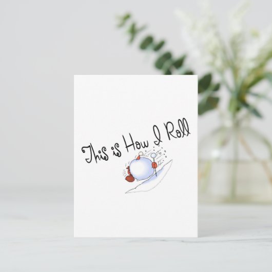 Dit is hoe ik Snowball rolt Briefkaart (Staand voorkant)