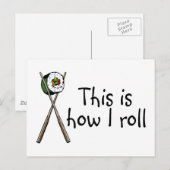 Dit is hoe ik Sushi kan rollen Briefkaart (Voorkant / Achterkant)