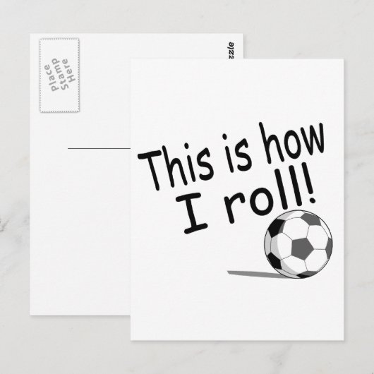 Dit is hoe ik voetbal kan rollen briefkaart (Voorkant / Achterkant)