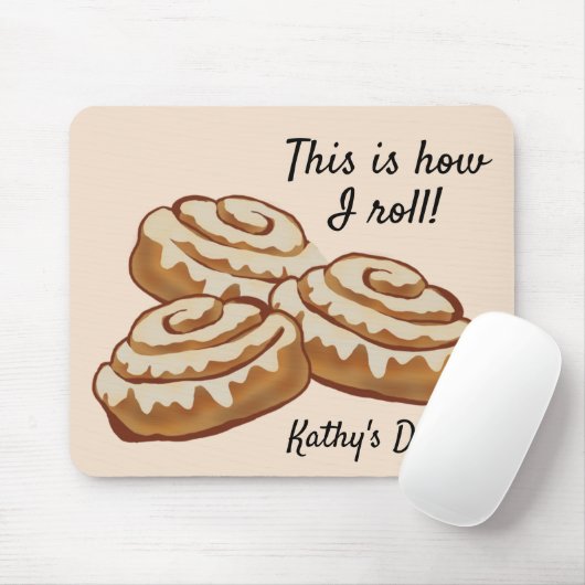 Dit is hoe ik werk op mijn bureau mousepad, cinnab muismat (Met muis)